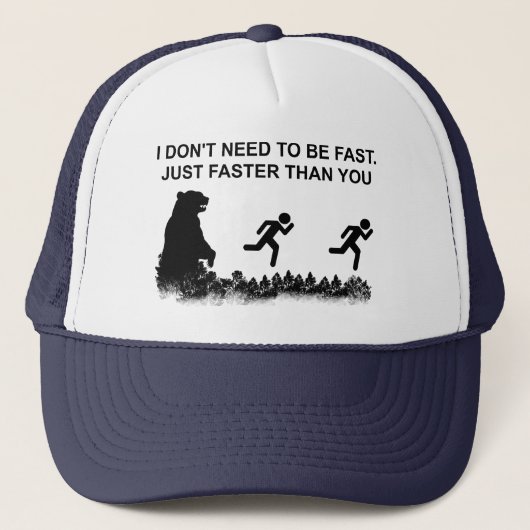 私は速くする必要はない（グリズリー） キャップ (正面)