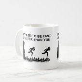 私は速くする必要はない(グリズリー) コーヒーマグカップ (正面左)