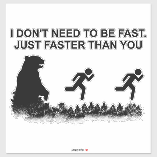 私は速くする必要はない（グリズリー） シール (シート)