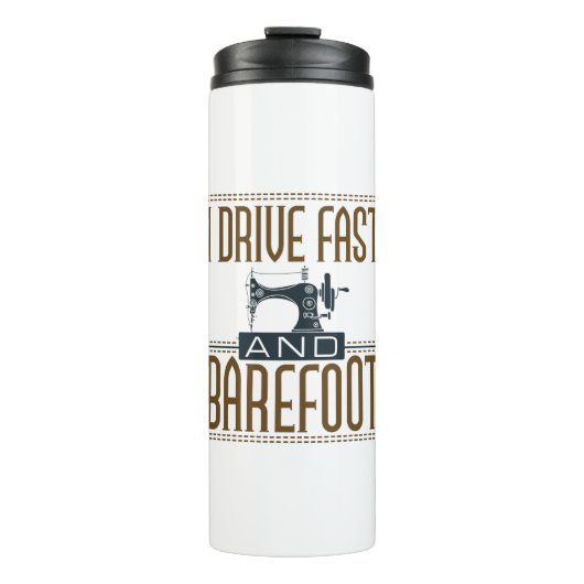 私は速く裸足のヴィンテージ裁縫機 タンブラー (正面)