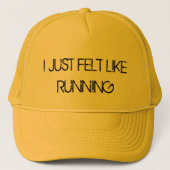 私は連続したトラック運転手の帽子のようにちょうど感じました キャップ (正面)