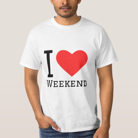 私は週末が大好きだ Tシャツ (正面)