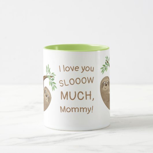 私は遅らせます母のための十分に怠惰の恋人のマグを愛します マグカップ (中央)