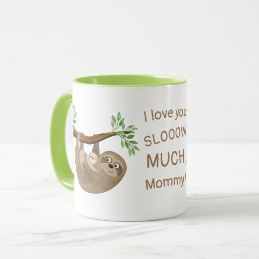 私は遅らせます母のための十分に怠惰の恋人のマグを愛します マグカップ (正面左)