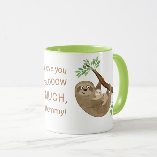 私は遅らせます母のための十分に怠惰の恋人のマグを愛します マグカップ (正面右)