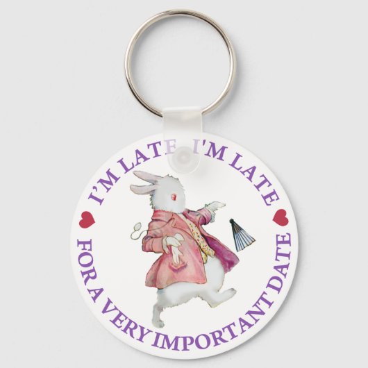 私は遅れている、私は非常に重要なデートのために遅れている！ キーホルダー (正面)