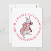 私は遅れます、私非常に重要な日付の間遅れます、! ポストカード (正面/裏面)