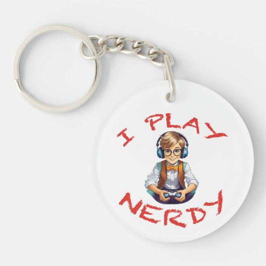 私は遊おたくゲーマー キーホルダー (正面)