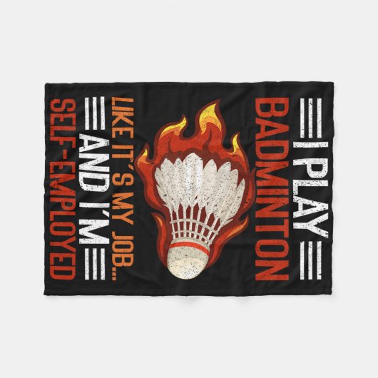 私は遊それが私の仕事で、私は自己雇用のファンである好き フリースブランケット (正面(横))