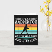 私は遊ウイングと祈りの言葉BaのImのようにバドミントン カード (黄色い花)