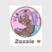 私は遊ゲーマーサークルビニールのシールを獲得する シール (シート)