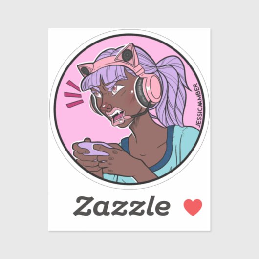 私は遊ゲーマーサークルビニールのシールを獲得する シール (シート)