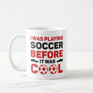 私は遊サッカーだったカッコいい コーヒーマグカップ
