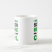 私は遊サッカーだったカッコいい コーヒーマグカップ (中央)