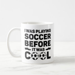 私は遊サッカーだったカッコいい コーヒーマグカップ