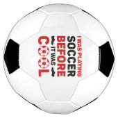 私は遊サッカーだったカッコいい サッカーボール (回転)