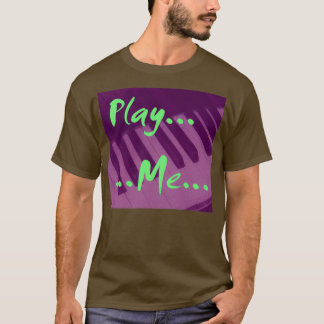 私は遊ピアノのキーボード画像ラベンダースズ拡散 Tシャツ