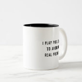 私は遊問題を避けるためにピックボール ツートーンマグカップ (正面右)