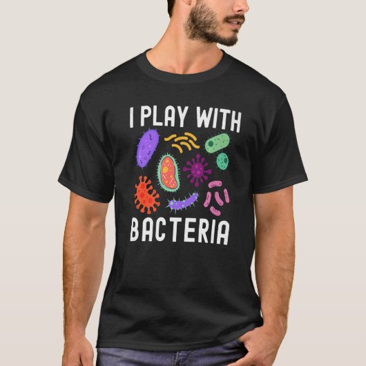 私は遊細菌微生物学者ユーモアを持つ Tシャツ (正面)