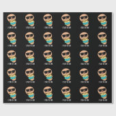 私は遊耳ドラマーおもしろいプンダークBG ラッピングペーパー (フラット)