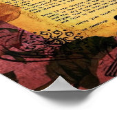 私は運あなたのハートオリジナルミックスメディアアートプリント ポスター (角)