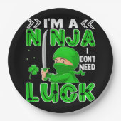 私は運が必要ない忍者であるセント・パトリックの日 ペーパープレート (正面)