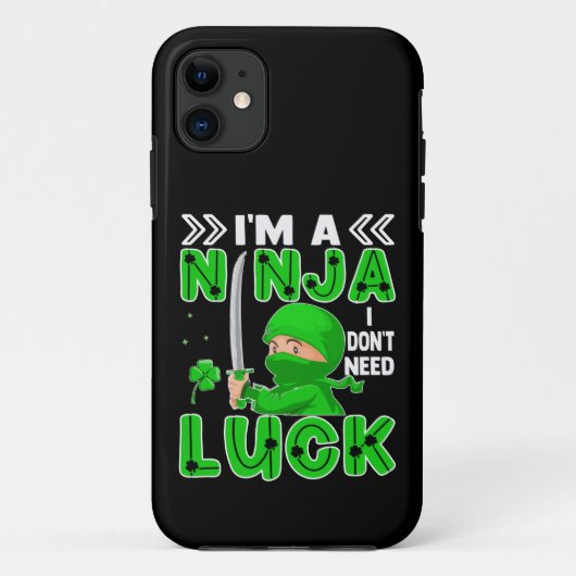 私は運が必要ない忍者であるセント・パトリックの日 Case-Mate iPhoneケース (裏面)