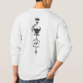 私は運を信じるのではなく自分を信じる Tシャツ (裏面)