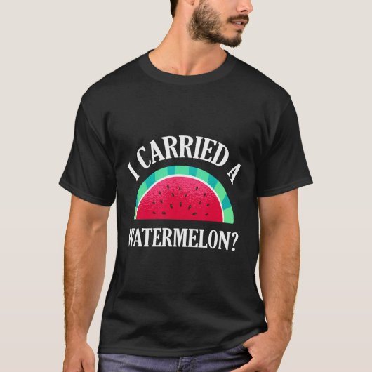 私は運スイカおもしろい踊り1 Tシャツ (正面)