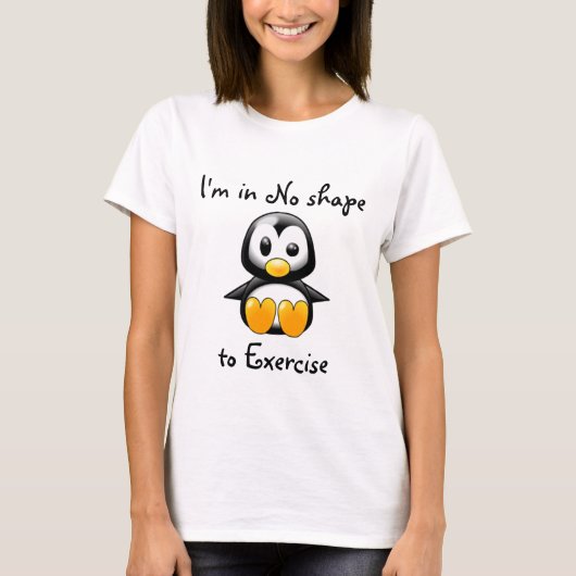 私は運動する形にありません Tシャツ (正面)