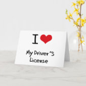 私は運転免許証が大好き カード (黄色い花)