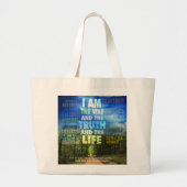 私は道であり、真実であり、人生である – John 14: ラージトートバッグ (正面)