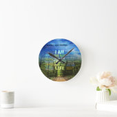 私は道であり、真実であり、生きているのです – ジョン14: ラウンド壁時計 (ホーム)