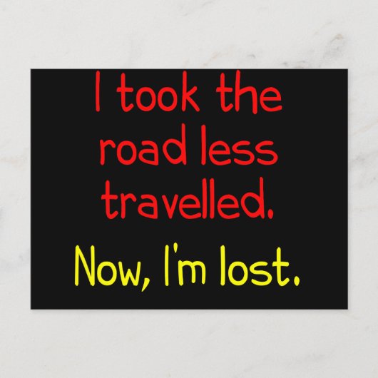 私は道を進むのをやめた ポストカード (正面)