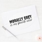 私は道徳的に灰色になお気に入りのる 楕円形シール (封筒)