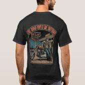 私は道路に何も負けない バイカーTシャツ Tシャツ (裏面)