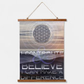 私は違いを作る – 肯定表現 吊り下げ型タペストリー (正面)