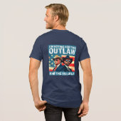私は違法行為とヒルビリー・トランプの投票をしている トライブレンドTシャツ (フル背面)