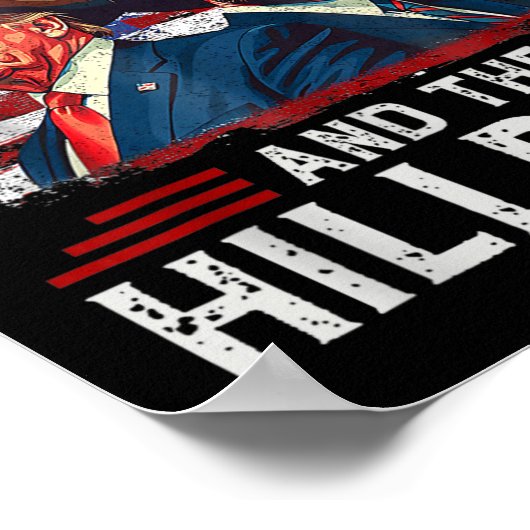 私は違法行為とヒルビリー・トランプの投票をしている ポスター (角)