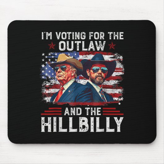 私は違法行為とヒルビリー・トランプの投票をしている マウスパッド (正面)