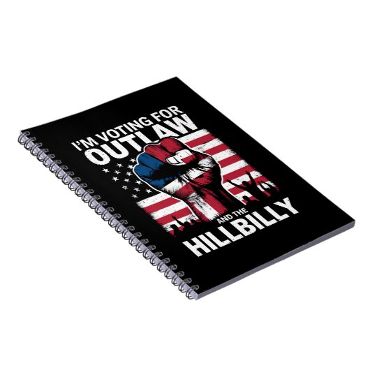 私は違法行為と2024年のヒルビリーに投票している ノートブック (右側)