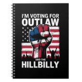 私は違法行為と2024年のヒルビリーに投票している ノートブック (正面)