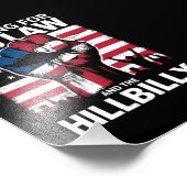 私は違法行為と2024年のヒルビリーに投票している フォトプリント            (角)