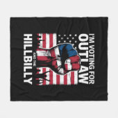 私は違法行為と2024年のヒルビリーに投票している フリースブランケット (正面(横))