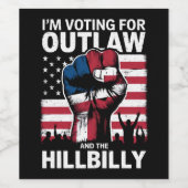 私は違法行為と2024年のヒルビリーに投票している ワインラベル (シングルラベル)