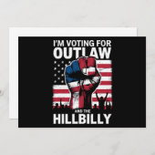 私は違法行為と2024年のヒルビリーに投票している 招待状 (正面/裏面)