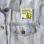 私は遠くおもしろいなバッジPinボタン行くことを望みます 缶バッジ (インサイチュ)