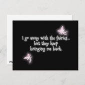 私は遠くに妖精たちと一緒に保いる ポストカード (正面/裏面)