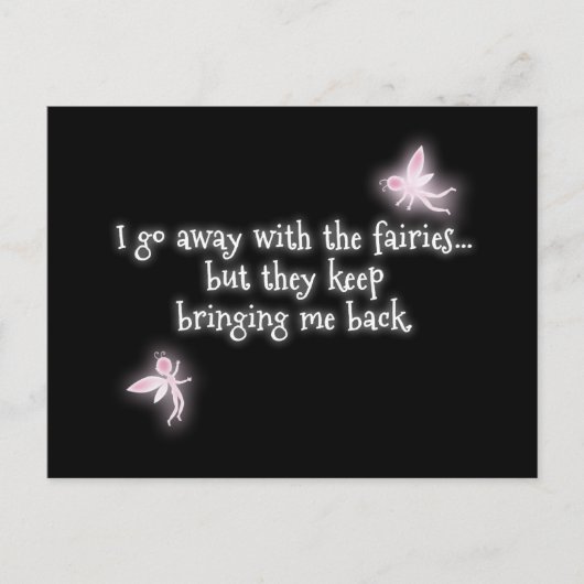 私は遠くに妖精たちと一緒に保いる ポストカード (正面)