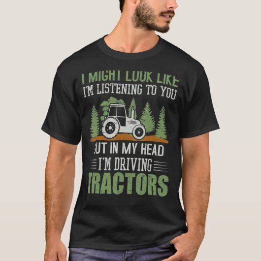 私は遠く君のトラクター聞に見えるかもしれない Tシャツ (正面)